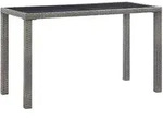 vidaXL Gartentisch Anthrazit 123x60x74 cm Poly Rattan