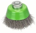 Topfb&uuml;rste, Edelstahl, gewellter Draht, 65 mm, 0,3 mm, 12500 U/ min, M 14
