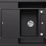 BLANCO GmbH + Co KG BLANCO AXIA III 45 S Sp&uuml;le schwarz Einbau von oben ab 45 cm mit