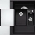 Blanco Silgranit Sp&uuml;lbecken mit Restebecken und Abtropffl&auml;che, Axia III 6 S-F,
