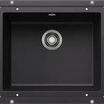 BLANCO GmbH + Co KG BLANCO ROTAN 500-U Sp&uuml;le, Becken schwarz Unterbau ab 60 cm
