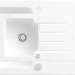 Villeroy & Boch Villeroy&Boch Sp&uuml;lbecken, K&uuml;chensp&uuml;le Architectura 45 Stone White