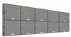 AL Briefkastensysteme 10 Fächer Premium Wand Briefkasten Anlage A4, in RAL 9007