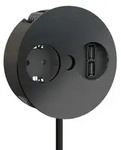Bachmann Twist 1x Steckdose, USB-Charger (931.131) schwarz matt