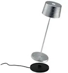 Zafferano Olivia Pro Silver Leaf wiederaufladbare und dimmbare LED-Tischleuchte