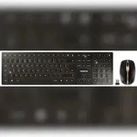 CHERRY JD-9100GB-2 Kabellos, Funk Tastatur, Maus-Set UK-Englisch, QWERTY Schwarz