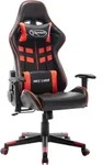 vidaXL Gaming-Stuhl Schwarz und Rot Kunstleder