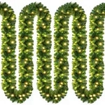 Casaria Weihnachtsgirlande 10m 200 LED Outdoor Girlande Weihnachten Tannengirlande