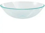 vidaXL Waschbecken geh&auml;rtetes Glas 42 cm transparent
