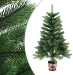vidaXL K&uuml;nstlicher Weihnachtsbaum Naturgetreue Nadeln 65 cm Gr&uuml;n