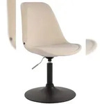 CLP Esszimmerstuhl Maverick Samt creme/schwarz