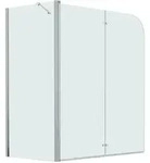vidaXL Badewannenaufsatz 2-fach Faltbar ESG 120x68x130 cm