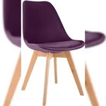CLP Esszimmerstuhl Linares Samt HBT: 83x49x50 cm lila Samt