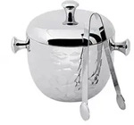 EDZARD Eiseimer Rico, mit Deckel und Eiszange, Edelstahl hochglanzpoliert,...