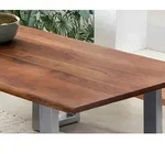 SIT M&ouml;bel SIT Tisch, Platte Akazie, Gestell Stahl, Platte nussbaumfarbig, Gestell