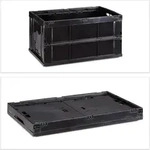 Relaxdays Profi Klappbox, stabil, Gewerbe, hochwertiger Kunststoff, Qualit&auml;t, 60L,