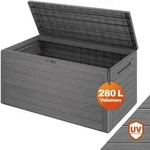 Casaria Auflagenbox Kissenbox Aufbewahrungsbox Woody Holzoptik Grau