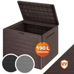Casaria Auflagenbox Kissenbox Aufbewahrungsbox Lille Balkon Braun