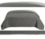 wometo Tagesdecke 220x240 OEKO-TEX - Microfaser-Bezug grau hellgrau wattiert...