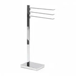 Relaxdays Handtuchst&auml;nder, HxBxT:78x18x25cm, freistehend, 3 drehbare Arme, Stahl,