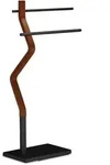 Relaxdays Handtuchhalter stehend, Handtuchst&auml;nder, 2 Stangen, f&uuml;r Hand- &