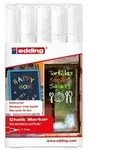 edding 4095 Kreidemarker wei&szlig; (4er Set)