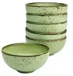 CreaTable Nature Collection Gr&uuml;n Dipschale 6-tlg Steinzeug