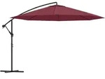vidaXL Ampelschirm mit Aluminium-Mast 350 cm Bordeauxrot
