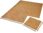 TecTake GmbH tectake Bodenschutzmatte 12-tlg. - 12er Set holzdekor