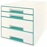 LEITZ Schubladenbox WOW Cube 4 geschlossene Schubladen, 2 hohe, 2 flache,