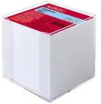 Herlitz Zettelbox 10410801 9x9x9cm PS transparent +700Bl.