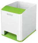 Leitz WOW Sound Stiftehalter Duo Colour Wei&szlig;, Gr&uuml;n 9 x 10 x 10,1 cm