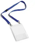 DURABLE - 8525-07 PPL Namensschildtr&auml;ger A6 mit Textilkordel 20 DUO, blau
