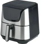 Klarstein AeroVital Deluxe Hei&szlig;luftfritteuse 1700W 5 Liter Edelstahl Silber-Metallic