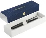 WATERMAN 2068196, Anklippbarer versenkbarer Stift, Schwarz, Edelstahl, Blau, Stahl,