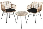 tectake Rattan Sitzgruppe Molfetta 2 Personen - UV-best&auml;ndiger Polyrattan