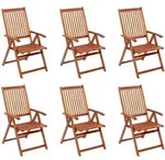 vidaXL Klappbare Gartenst&uuml;hle 6 Stk. Massivholz Akazie