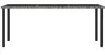 vidaXL Garten-Esstisch Grau 180x70x73 cm Poly Rattan