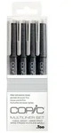 Marker Copic Multiliner cool grey 4 St&uuml;ck sortiert
