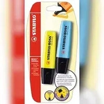 Textmarker - STABILO BOSS ORIGINAL - 2er Pack - gelb, blau