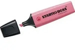 STABILO Textmarker Boss Original Pastel Kischbl&uuml;tenrosa Packung mit 10 St&uuml;ck