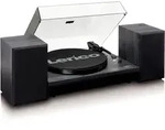 LENCO LS-300BK Plattenspieler mit ext. Lautsprechern, schwarz.