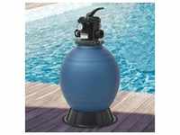 vidaXL Pool-Sandfilter mit 6-Wege-Ventil Filterkessel Blau 460 mm