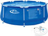 tectake Swimming Pool rund mit Stahlrahmen und Filterpumpe Ø 300 x 76 cm - blau -