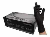 NITRAS Black Wave, Nitril Einmalhandschuhe, Einweghandschuhe, schwarz Größe: L 100