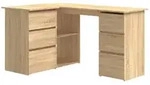vidaXL Eckschreibtisch Sonoma-Eiche 145x100x76 cm Holzwerkstoff