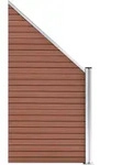 Zaunelement WPC 90x(100-180) cm | vidaXL : Farbe - Braun