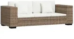 vidaXL 3-Sitzer Sofa Echtes Rattan