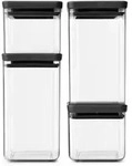 Brabantia Tasty+ Einmachglas Quadratisch Kunststoff Schwarz, Transparent