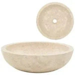 vidaXL Waschbecken 40x12 cm Marmor Creme